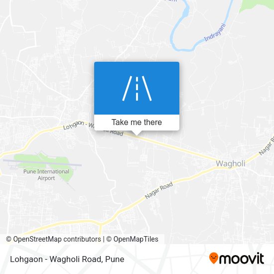 Lohgaon - Wagholi Road map