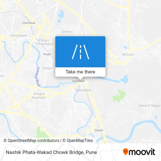Nashik Phata-Wakad Chowk Bridge map