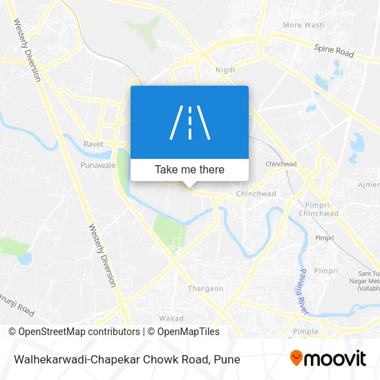 Walhekarwadi-Chapekar Chowk Road map