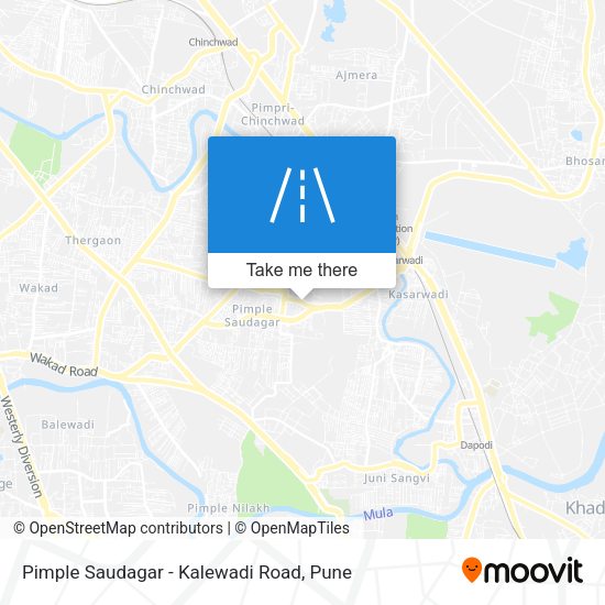 Pimple Saudagar - Kalewadi Road map