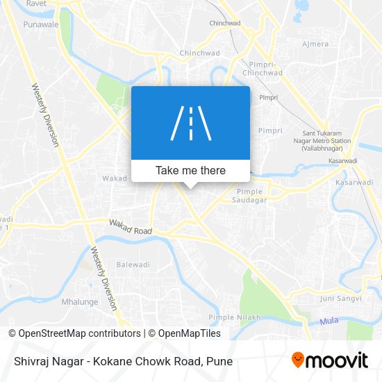 Shivraj Nagar - Kokane Chowk Road map