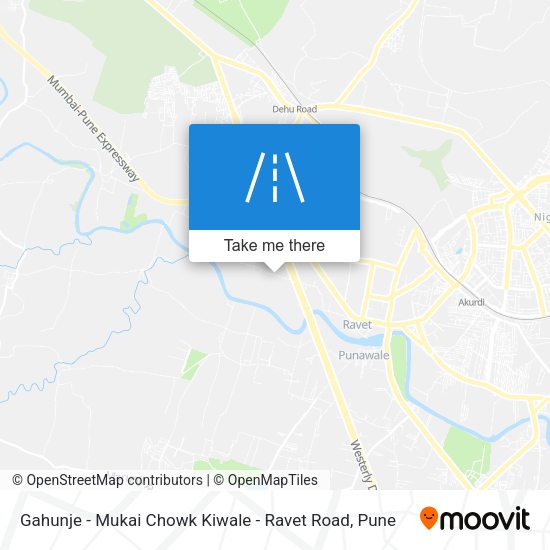 Gahunje - Mukai Chowk Kiwale - Ravet Road map