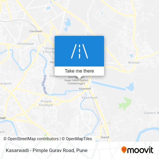 Kasarwadi - Pimple Gurav Road map