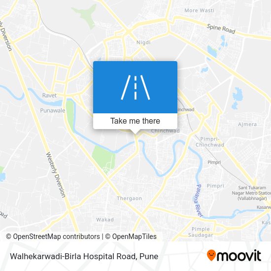 Walhekarwadi-Birla Hospital Road map