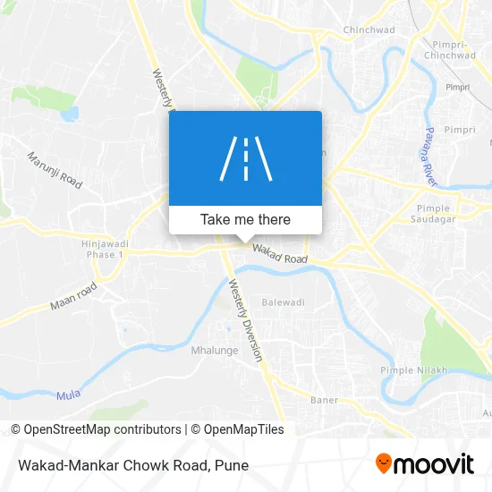 Wakad-Mankar Chowk Road map