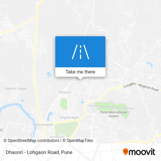 Dhaonri - Lohgaon Road map