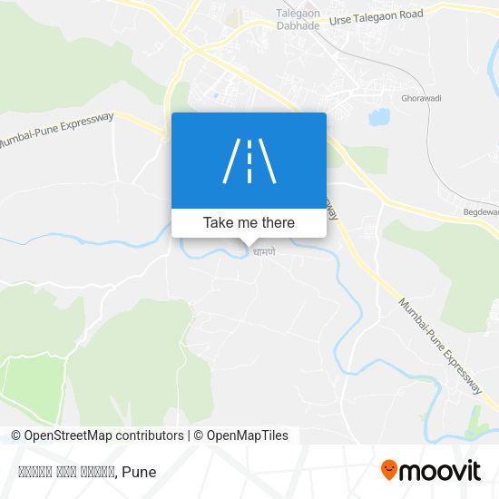 धामणे गाव रस्ता map