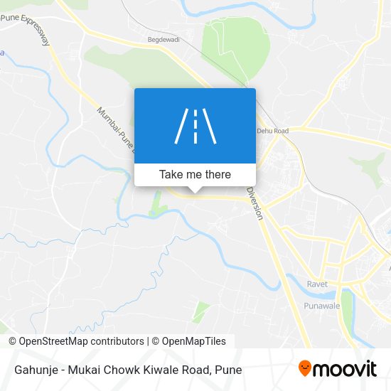 Gahunje - Mukai Chowk Kiwale Road map