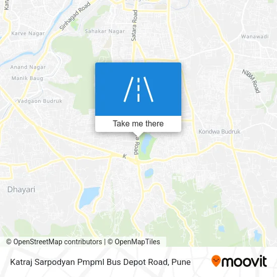 Katraj Sarpodyan Pmpml Bus Depot Road map