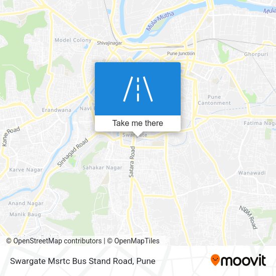 Swargate Msrtc Bus Stand Road map