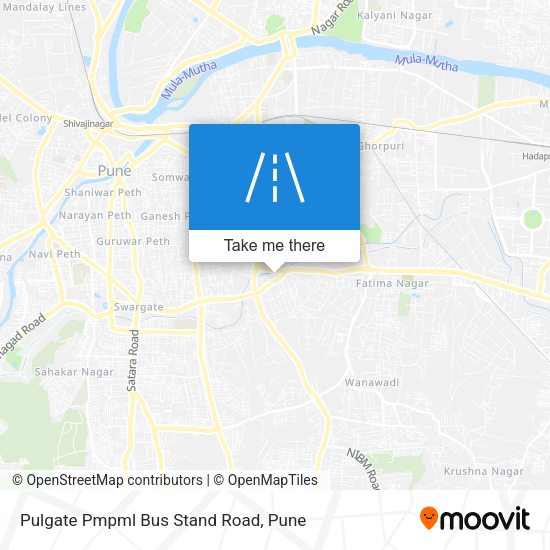 Pulgate Pmpml Bus Stand Road map