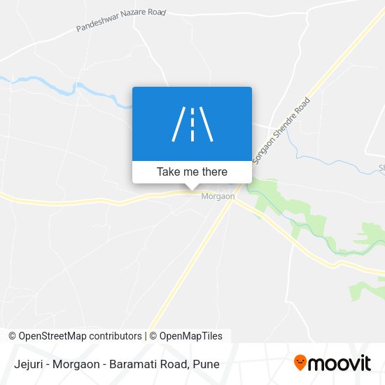 Jejuri - Morgaon - Baramati Road map