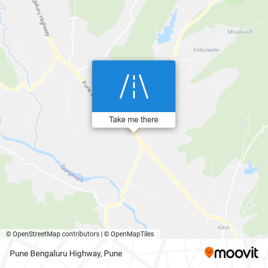 Pune Bengaluru Highway map