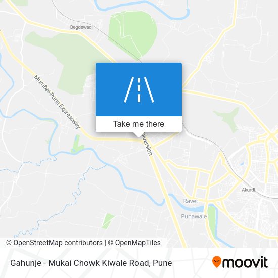 Gahunje - Mukai Chowk Kiwale Road map