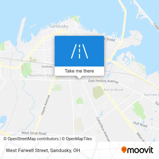 West Farwell Street map