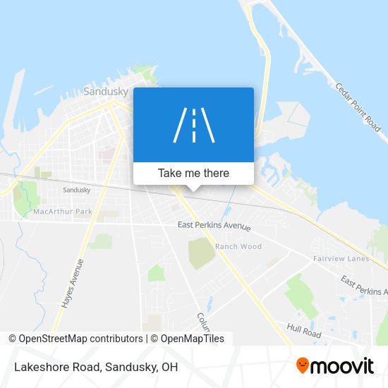 Mapa de Lakeshore Road