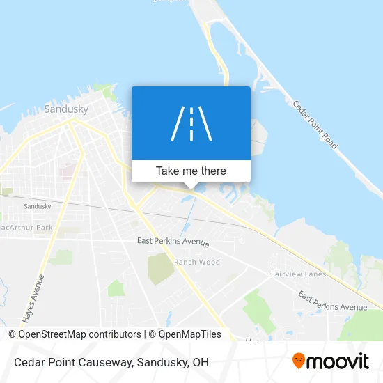 Mapa de Cedar Point Causeway