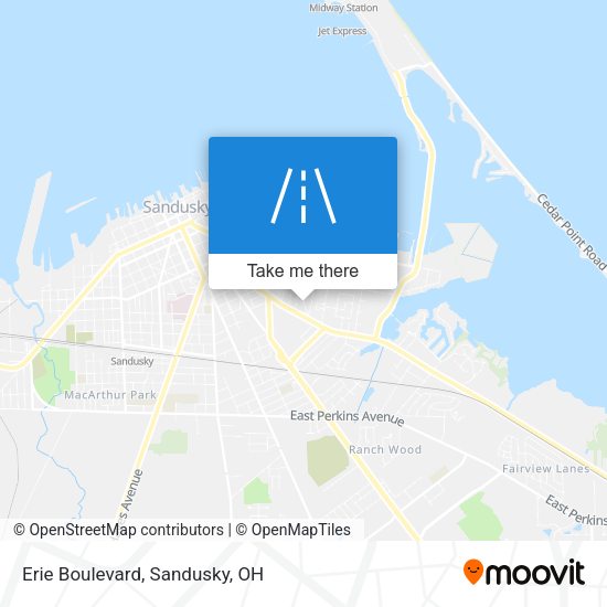 Erie Boulevard map