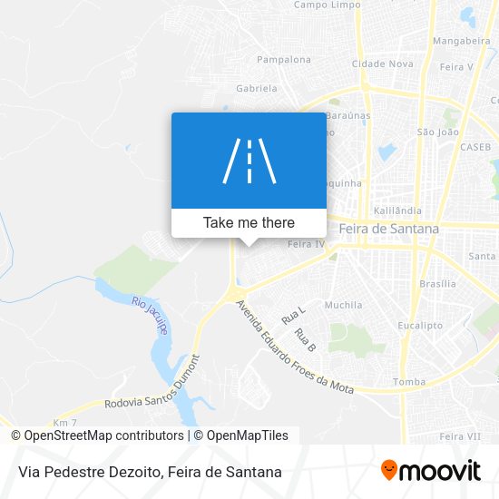 Via Pedestre Dezoito map