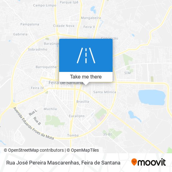 Mapa Rua José Pereira Mascarenhas