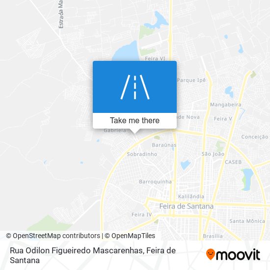 Mapa Rua Odilon Figueiredo Mascarenhas