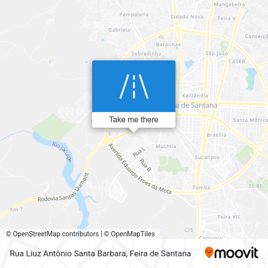 Rua Liuz Antônio Santa Barbara map