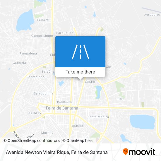 Mapa Avenida Newton Vieira Rique