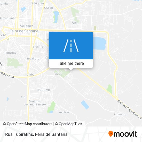 Rua Tupiratins map
