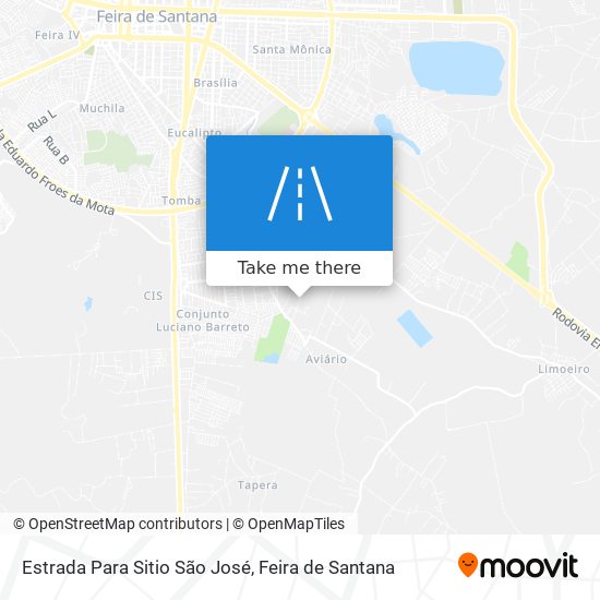 Mapa Estrada Para Sitio São José