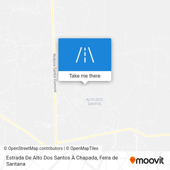Estrada De Alto Dos Santos À Chapada map