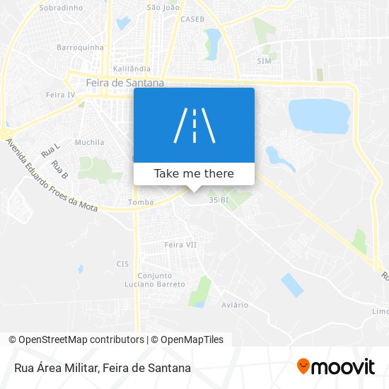 Mapa Rua Área Militar