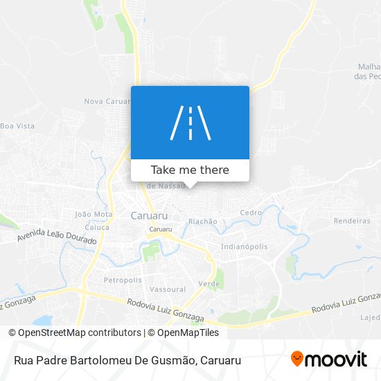 Mapa Rua Padre Bartolomeu De Gusmão