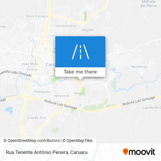 Mapa Rua Tenente Antônio Pereira
