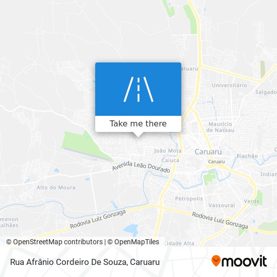 Mapa Rua Afrânio Cordeiro De Souza