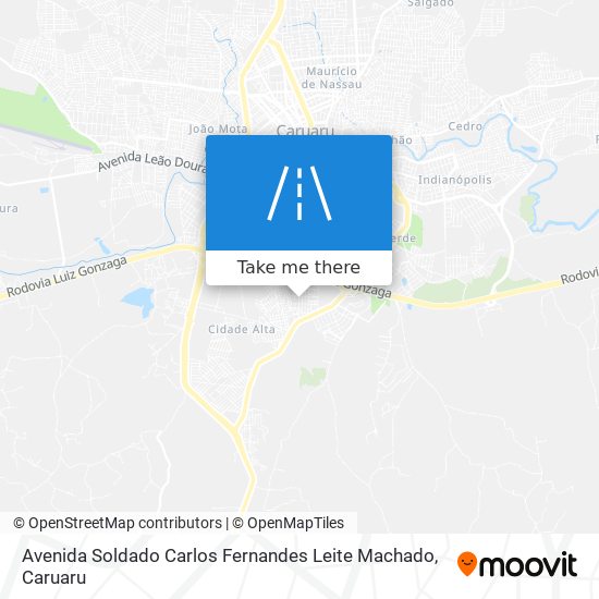 Mapa Avenida Soldado Carlos Fernandes Leite Machado