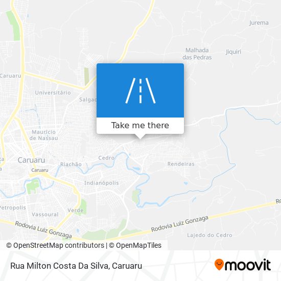Mapa Rua Milton Costa Da Silva