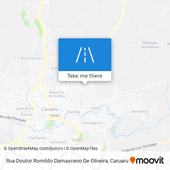 Rua Doutor Romildo Damasceno De Oliveira map