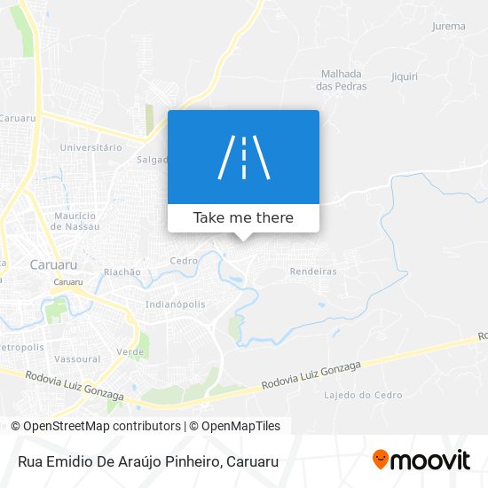 Mapa Rua Emidio De Araújo Pinheiro