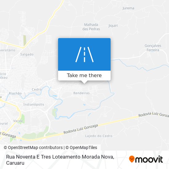 Rua Noventa E Tres Loteamento Morada Nova map