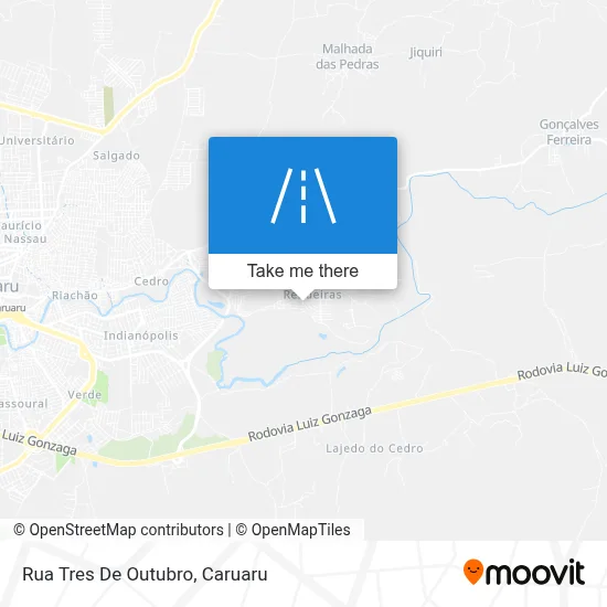 Rua Tres De Outubro map