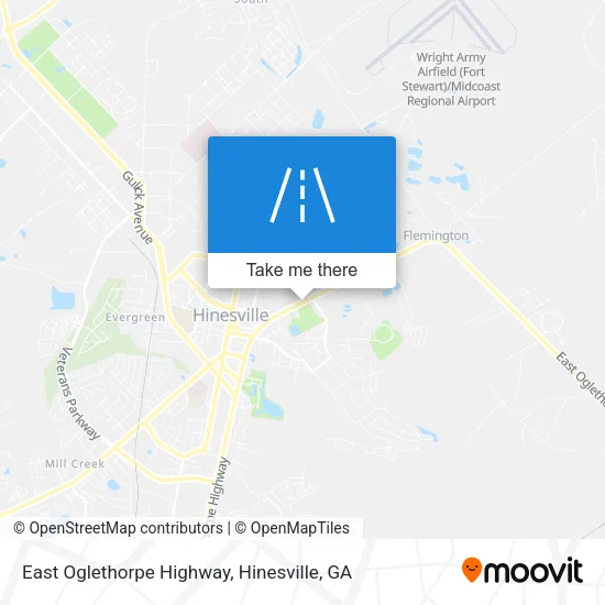 East Oglethorpe Highway map