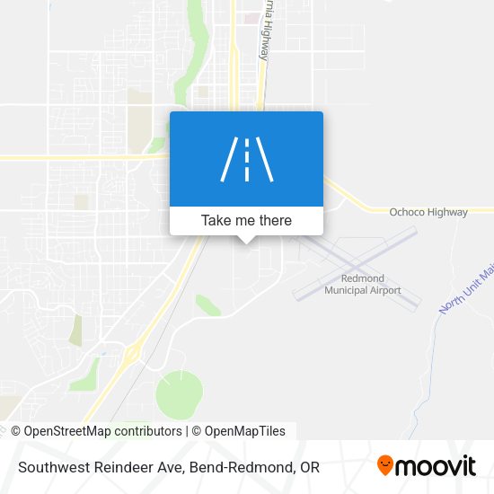 Southwest Reindeer Ave map