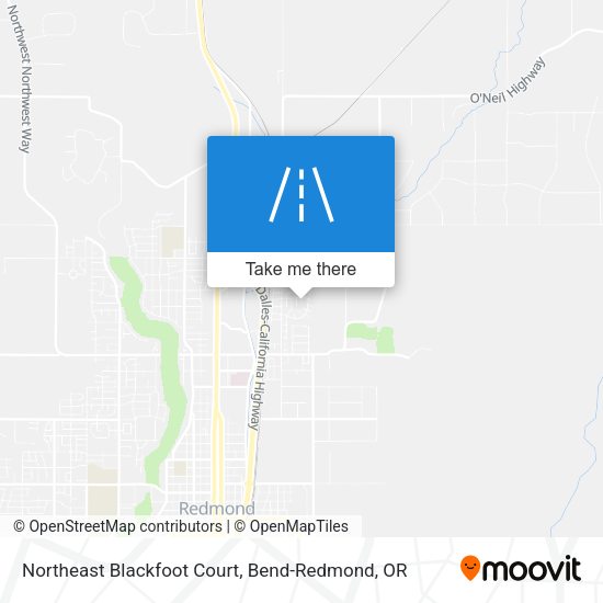 Northeast Blackfoot Court map
