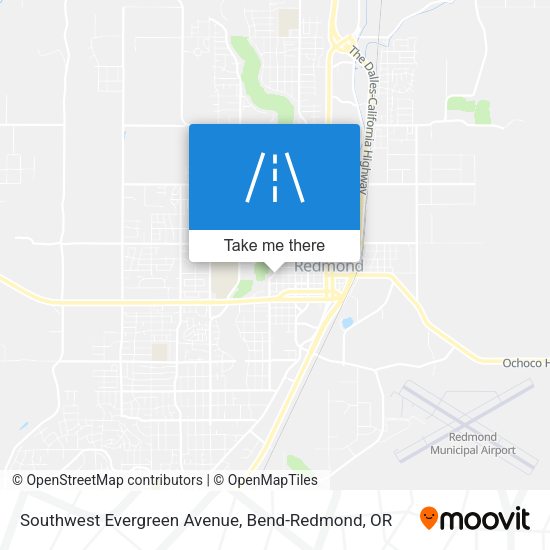 Southwest Evergreen Avenue map