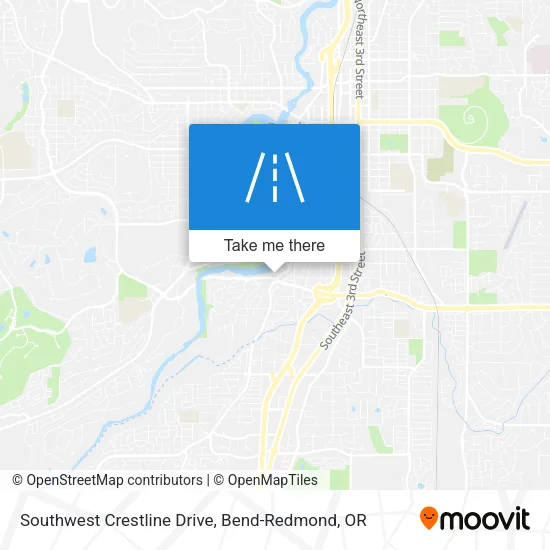 Southwest Crestline Drive map