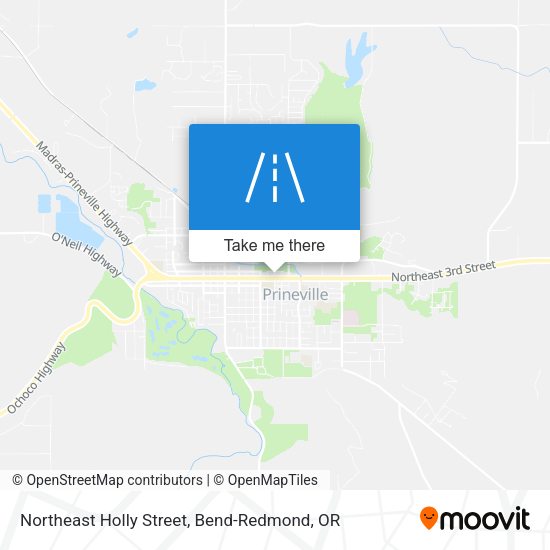Northeast Holly Street map