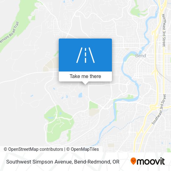 Southwest Simpson Avenue map