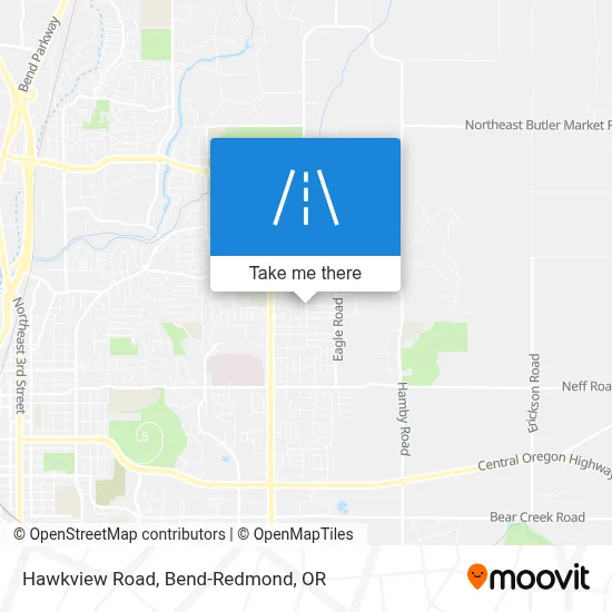 Hawkview Road map