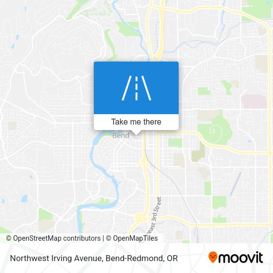 Northwest Irving Avenue map