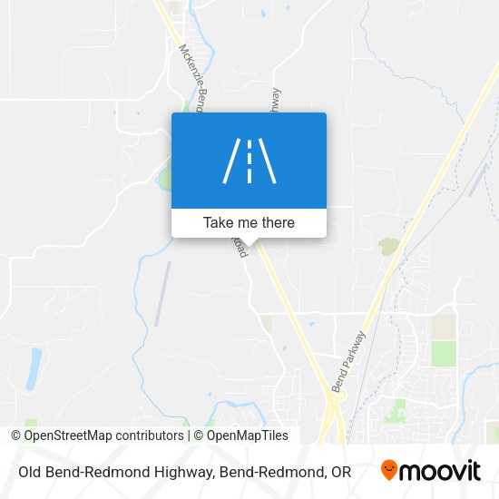 Old Bend-Redmond Highway map